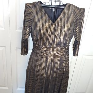 Avenue gold dress size 18 stretch fit and flare perfect for NewYears Eve!!